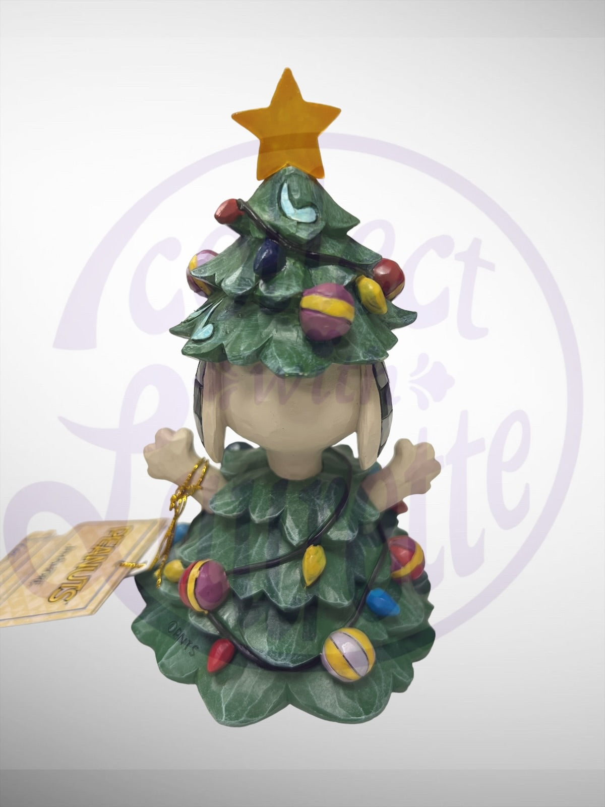 Jim Shore Peanuts -All Lit Up! Snoopy as Christmas Tree Light Up Figurine